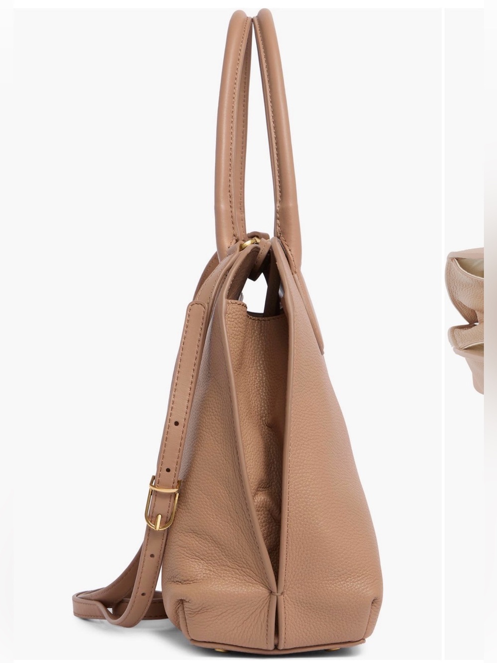 Vince Pebbled Dome Satchel - Beige Tan - Picture 4 of 10